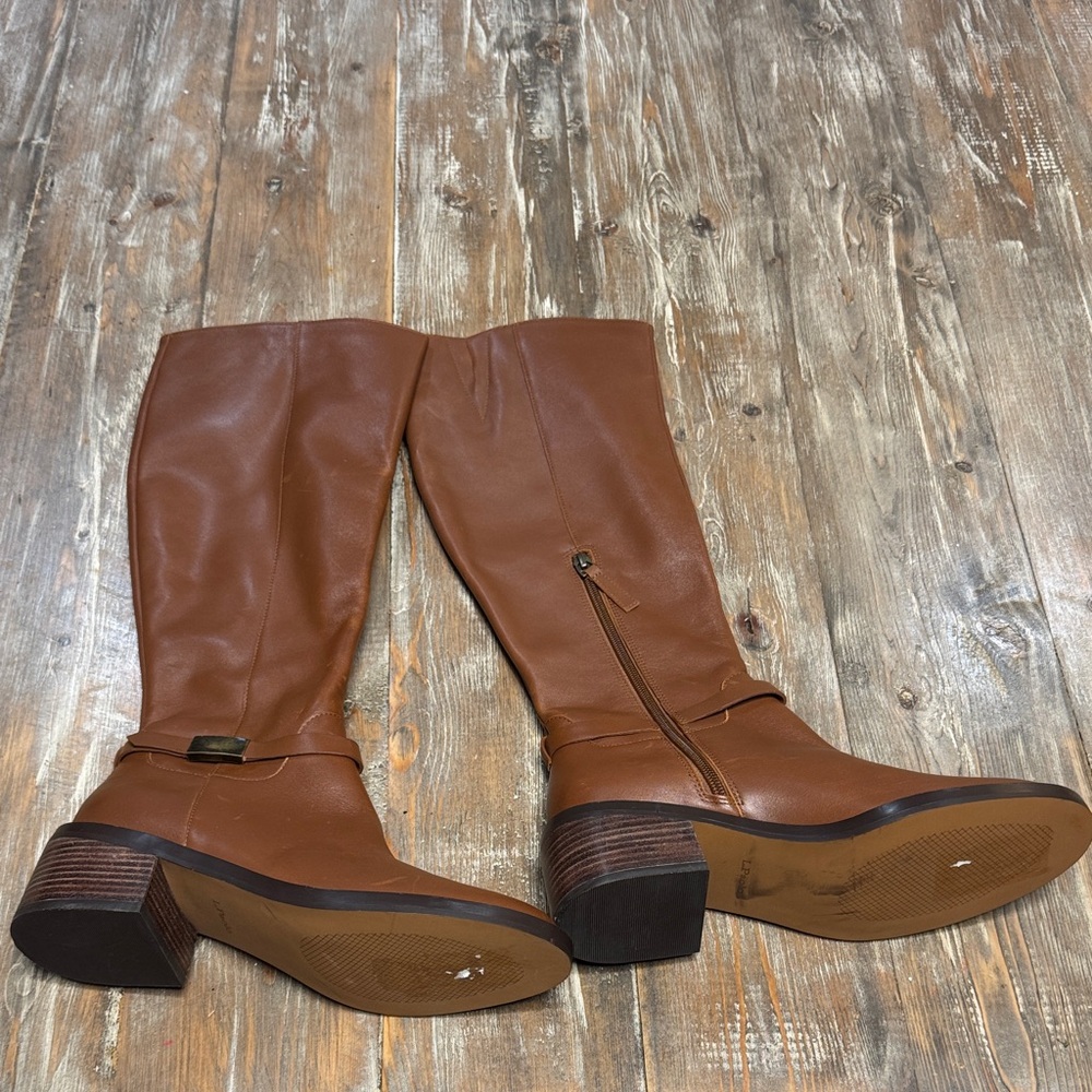 Stylish Tan Over the Knee Boots